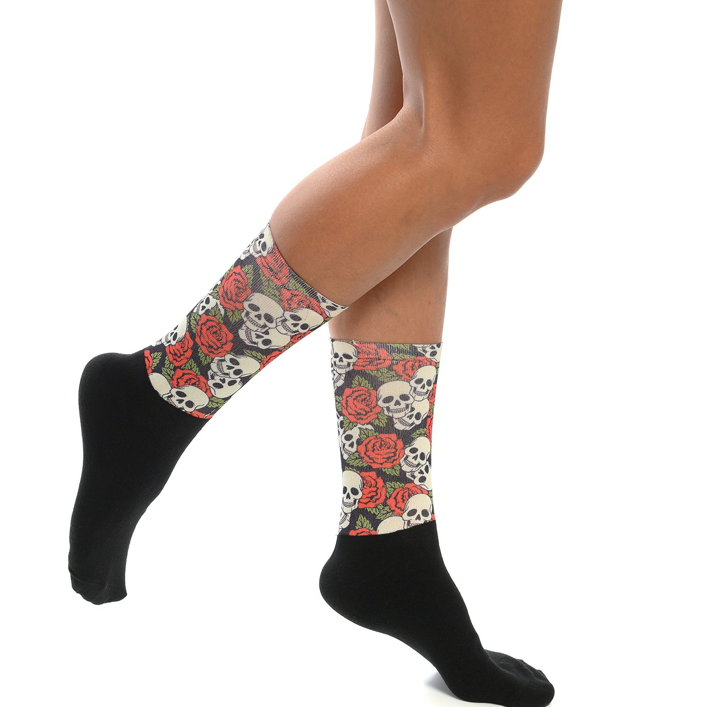 Skulls and roses socks